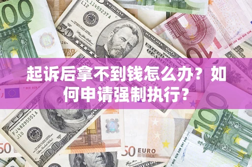 济南起诉后拿不到钱怎么办？如何申请强制执行？