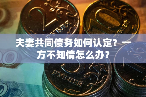 济南夫妻共同债务如何认定？一方不知情怎么办？