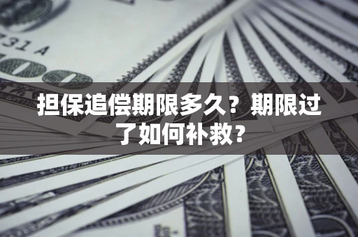 济南担保追偿期限多久？期限过了如何补救？